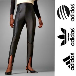“ADIDAS”♠️ BLUE VERSION FAUX LEATHER LEGGINGS